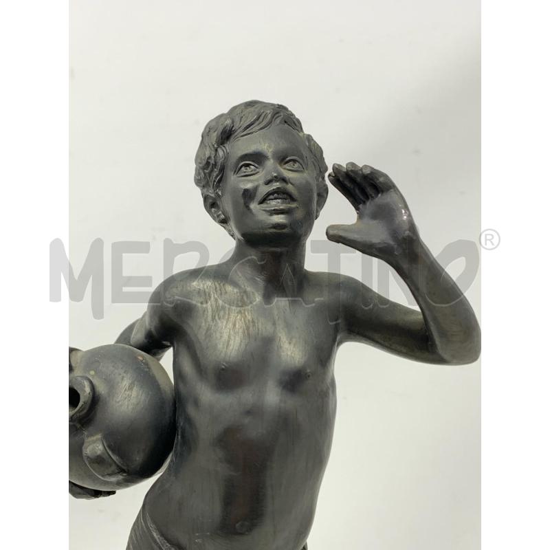 STATUA ACQUAIOLO ANTIMONIO BASE ESAGONALE MARMO | Mercatino dell'Usato Roma re di roma 2