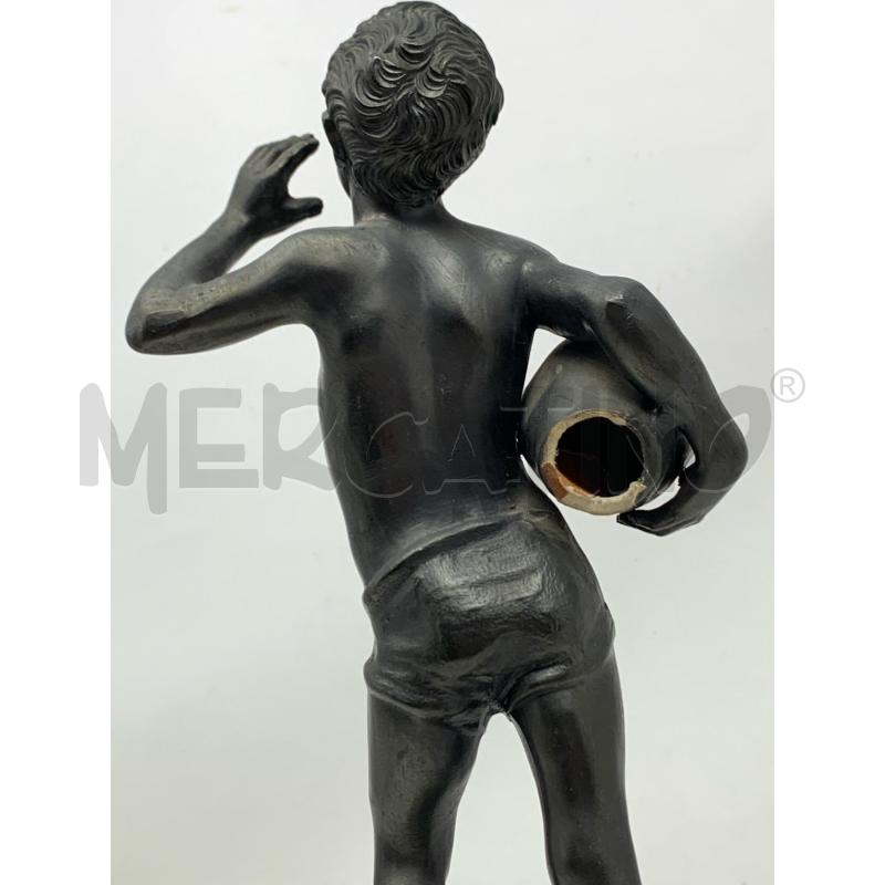 STATUA ACQUAIOLO ANTIMONIO BASE ESAGONALE MARMO | Mercatino dell'Usato Roma re di roma 3