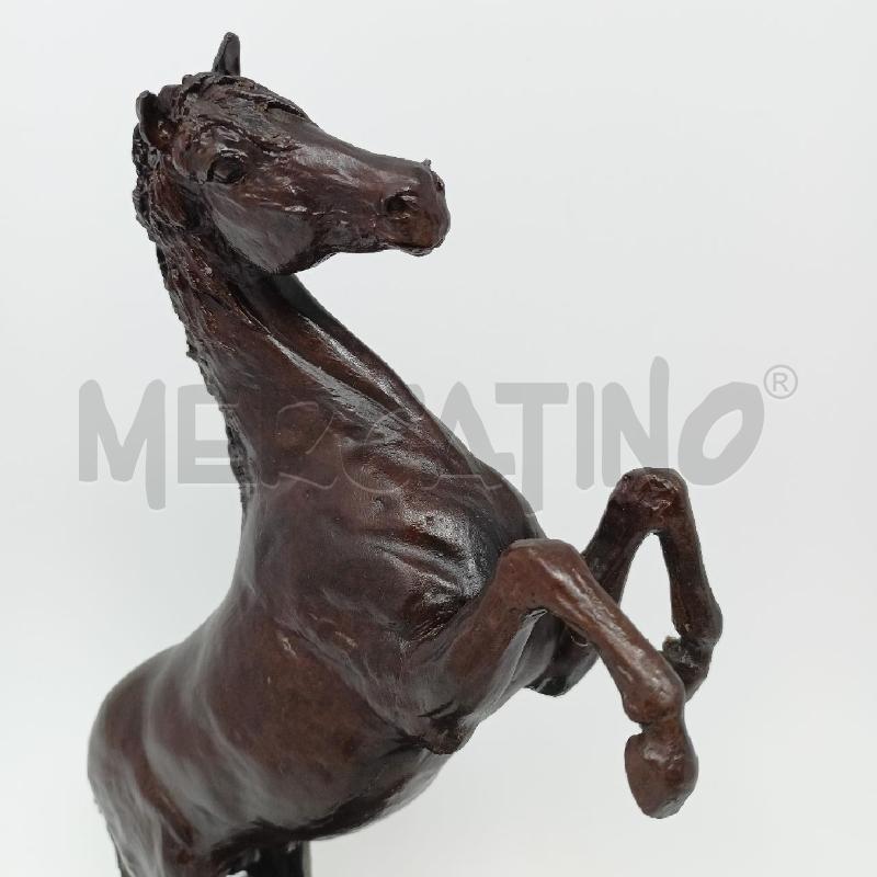 STATUA BRONZO CAVALLO D GARCIA BASE MARMO NERO | Mercatino dell'Usato Roma re di roma 2