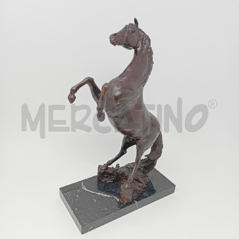STATUA BRONZO CAVALLO D GARCIA BASE MARMO NERO | Mercatino dell'Usato Roma re di roma 3