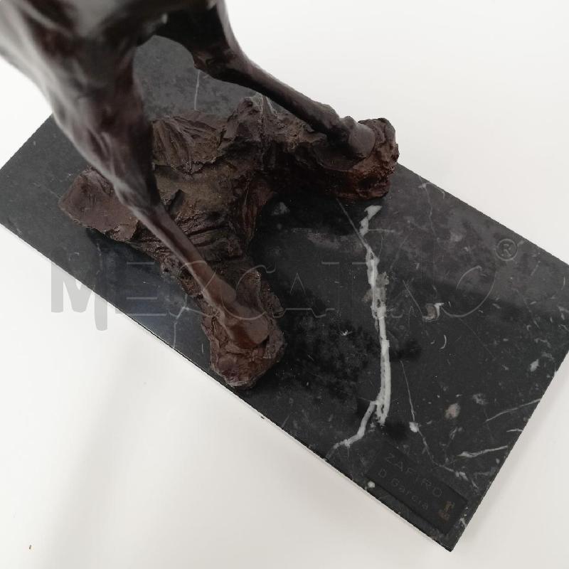 STATUA BRONZO CAVALLO D GARCIA BASE MARMO NERO | Mercatino dell'Usato Roma re di roma 5