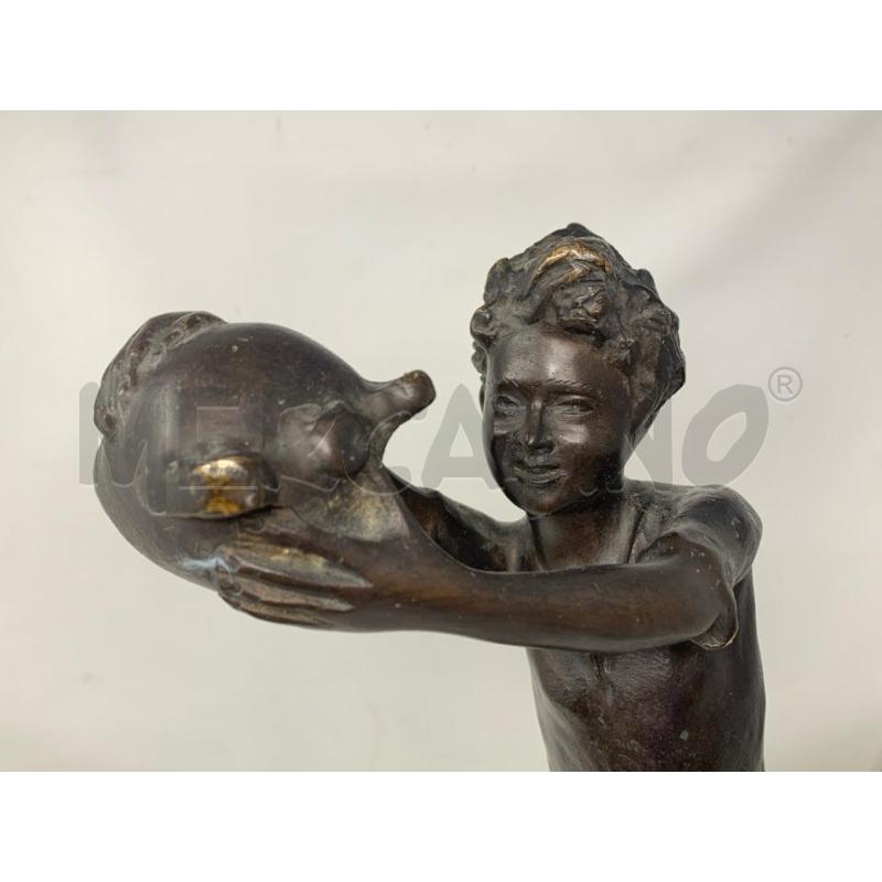 STATUA BRONZO SCUGNIZZO ACQUAIOLO BASE MARMO | Mercatino dell'Usato Roma re di roma 3