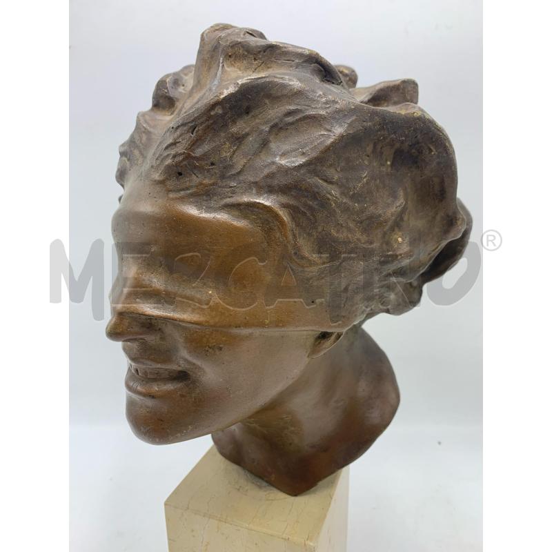 STATUA BRONZO TESTA DEA FORTUNA BASE MARMO | Mercatino dell'Usato Roma re di roma 2