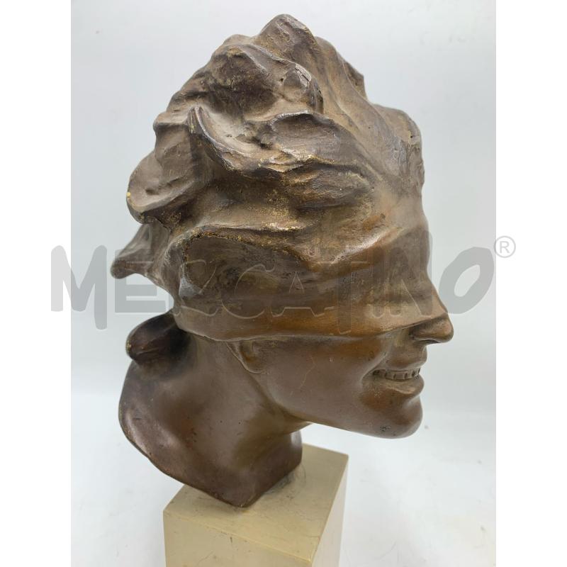 STATUA BRONZO TESTA DEA FORTUNA BASE MARMO | Mercatino dell'Usato Roma re di roma 3