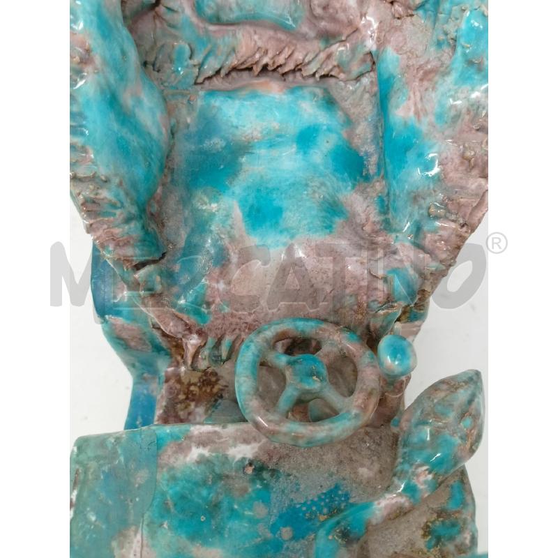 STATUA CERAMICA CARROZZA AZZURRA DIFETTO | Mercatino dell'Usato Roma re di roma 5