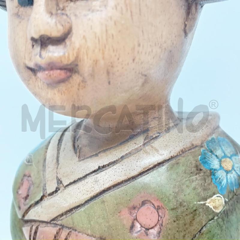 STATUA LEGNO COLORATO GEISHA | Mercatino dell'Usato Roma re di roma 5