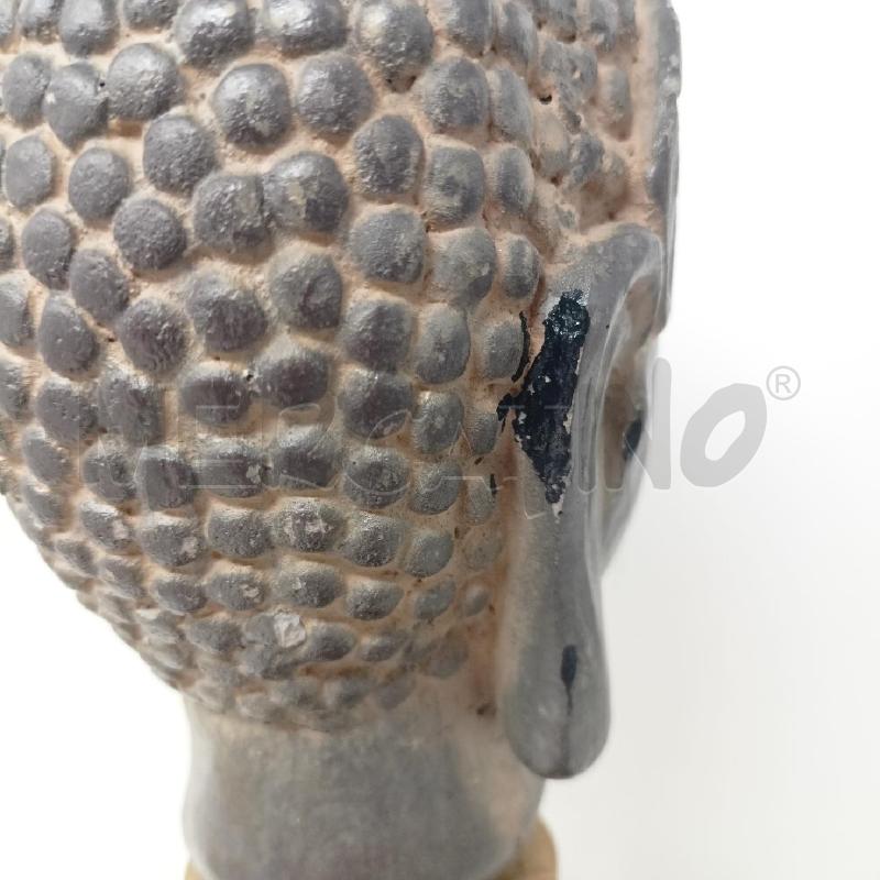 STATUA TESTA BUDDHA STELO BRONZO BASE MARMO ROSSO  | Mercatino dell'Usato Roma re di roma 4