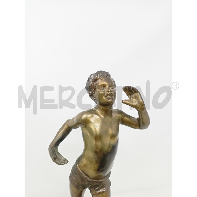 STATUETTA ACQUAIOLO BRONZO BASE MARMO GRIGIO DIFETTO | Mercatino dell'Usato Roma re di roma 3
