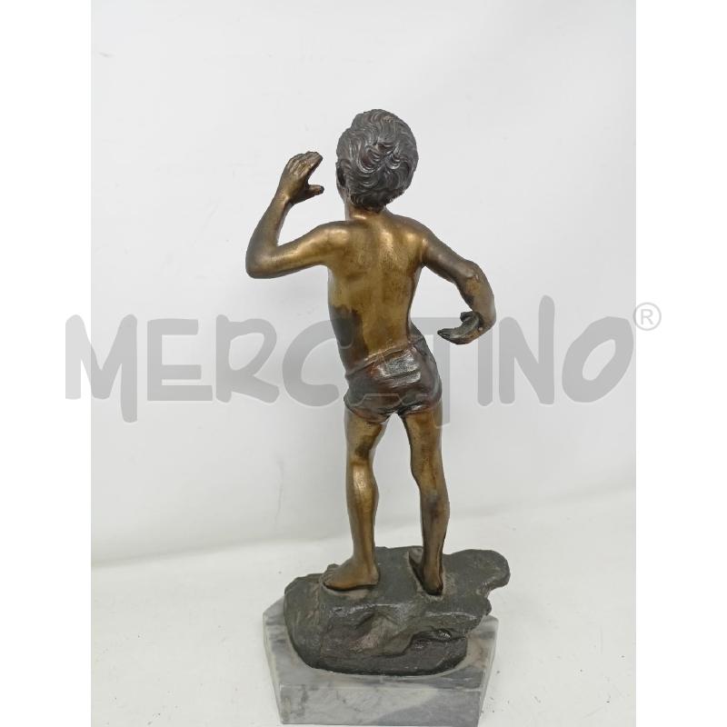STATUETTA ACQUAIOLO BRONZO BASE MARMO GRIGIO DIFETTO | Mercatino dell'Usato Roma re di roma 4