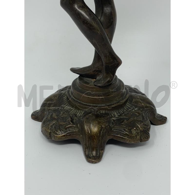 STATUETTA BRONZO DONNA MANI CAPELLI BASE 4 PIEDI  | Mercatino dell'Usato Roma re di roma 4