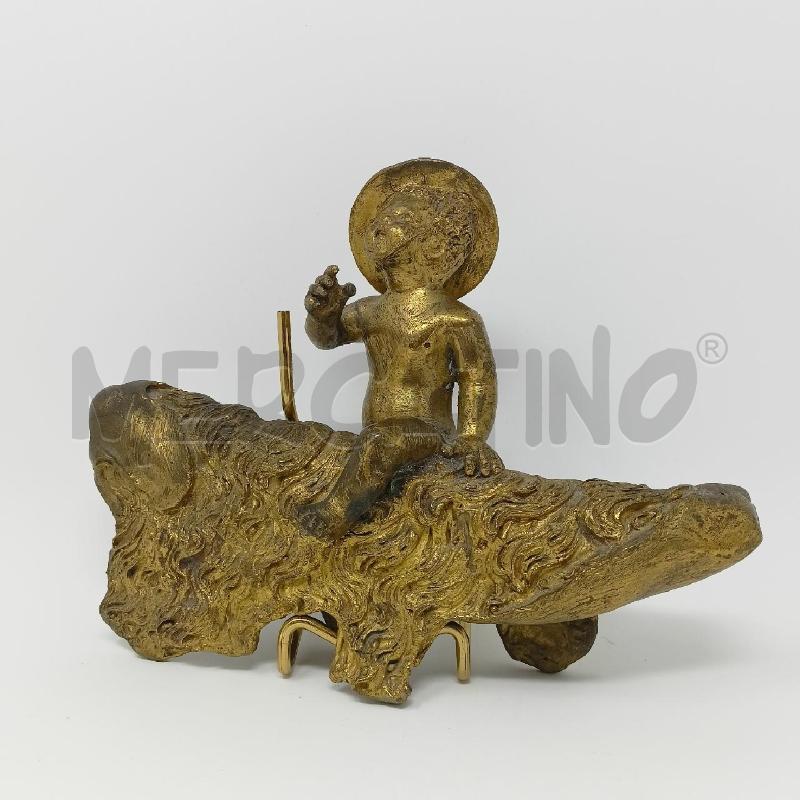 STATUETTA BRONZO DORAT PUTTO CAPPELLO  | Mercatino dell'Usato Roma re di roma 1