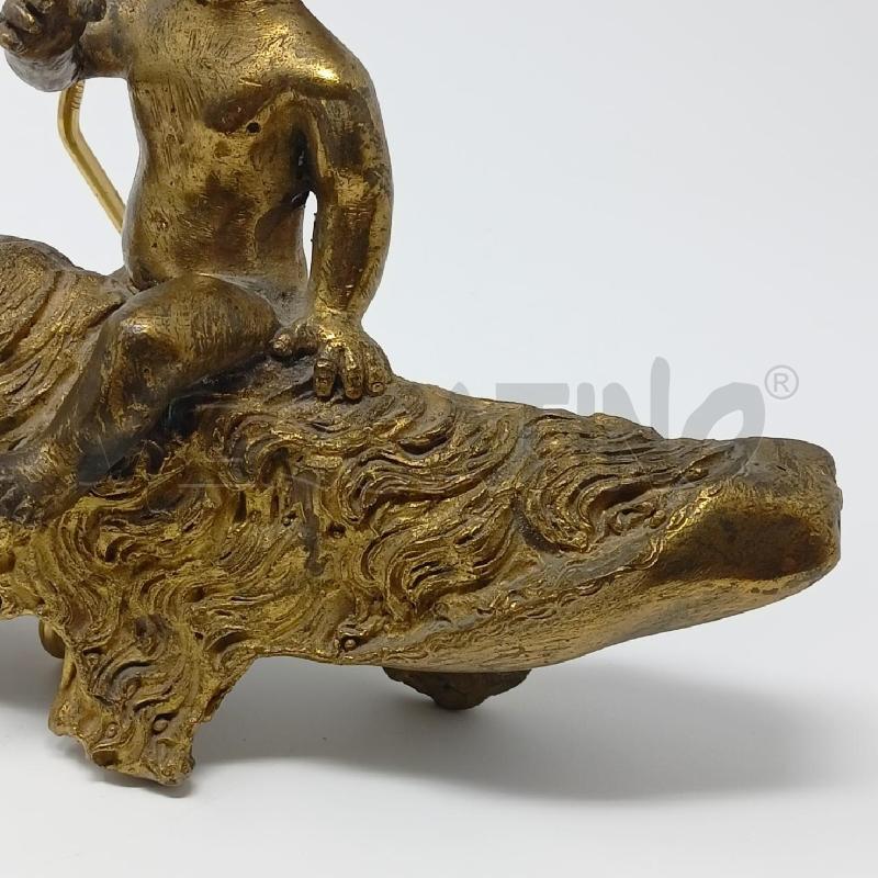 STATUETTA BRONZO DORAT PUTTO CAPPELLO  | Mercatino dell'Usato Roma re di roma 3