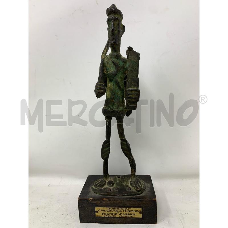 STATUETTA BRONZO GUERRIERO NURAGICO FRANCO D ASPRO | Mercatino dell'Usato Roma re di roma 1