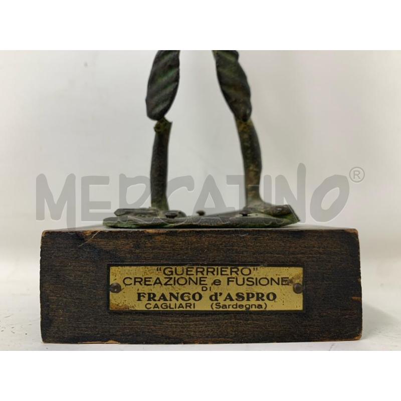 STATUETTA BRONZO GUERRIERO NURAGICO FRANCO D ASPRO | Mercatino dell'Usato Roma re di roma 2