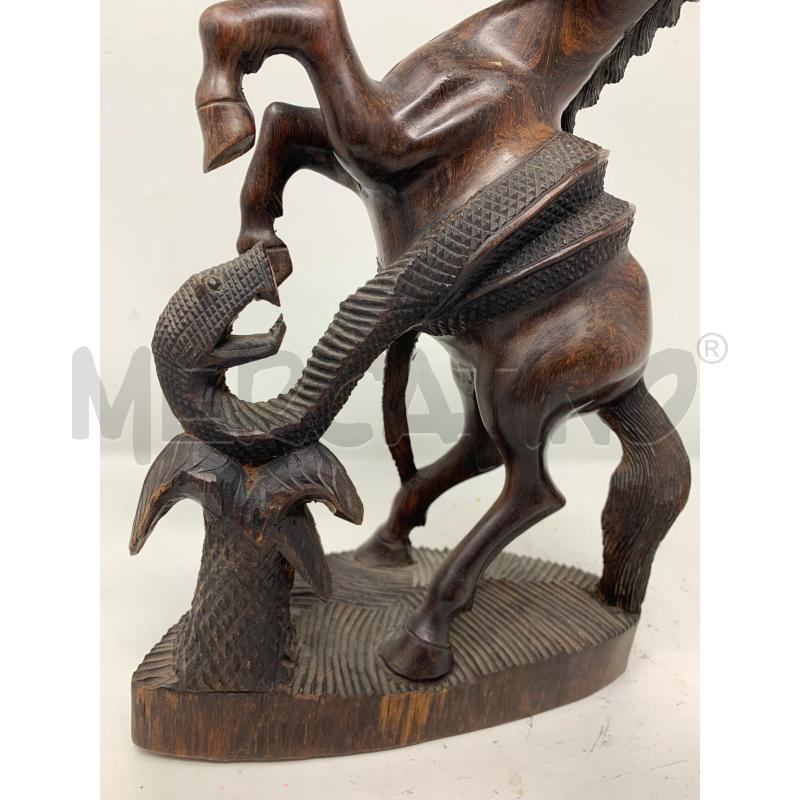 STATUETTA CAVALLO COMBATTE CON SERPE | Mercatino dell'Usato Roma re di roma 3