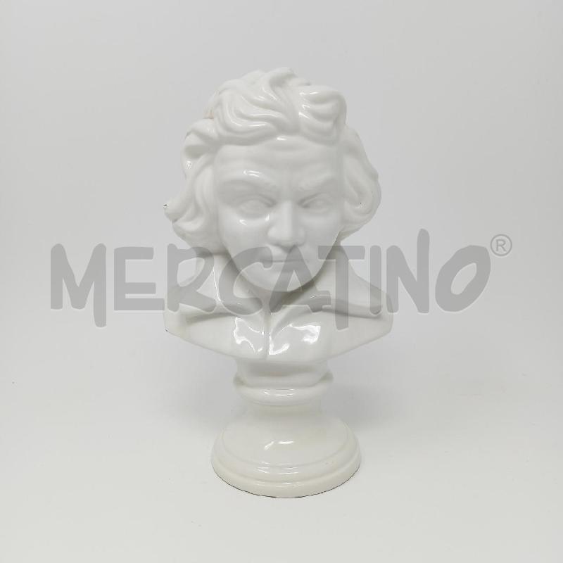 STATUETTA CERAMICA BUSTO MUSICISTA BIANCO | Mercatino dell'Usato Roma re di roma 1