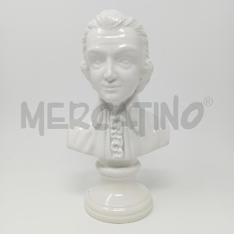 STATUETTA CERAMICA BUSTO MUSICISTA BIANCO | Mercatino dell'Usato Roma re di roma 1