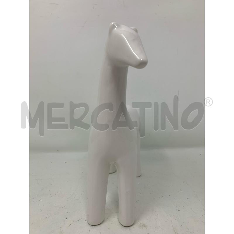 STATUETTA CERAMICA CAVALLO BIANCA  | Mercatino dell'Usato Roma re di roma 2