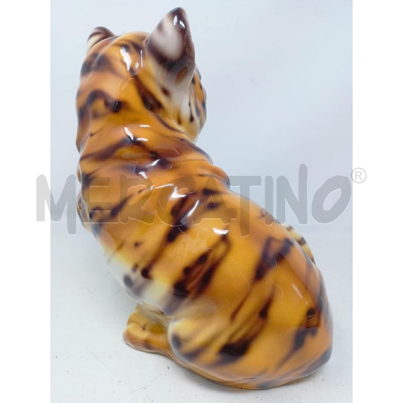 STATUETTA CERAMICA CDM TIGRE ZAMPA ALZATA | Mercatino dell'Usato Roma re di roma 3