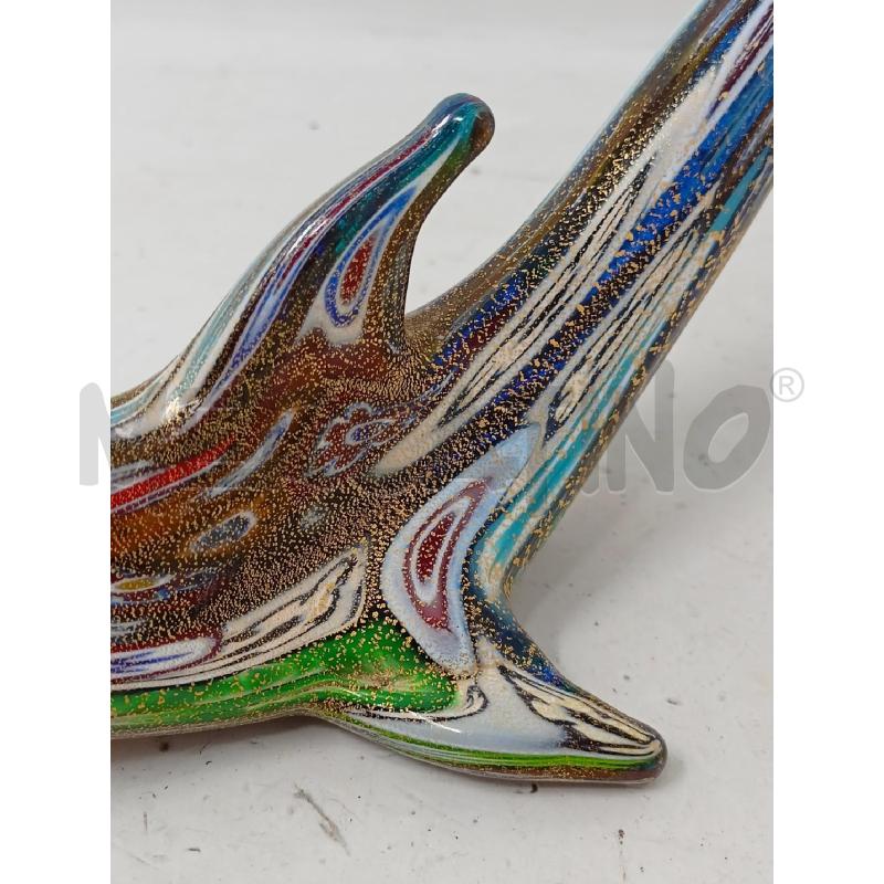 STATUETTA DELFINO VETRO SOFFIAT MURRINE INSERTI ORO | Mercatino dell'Usato Roma re di roma 2