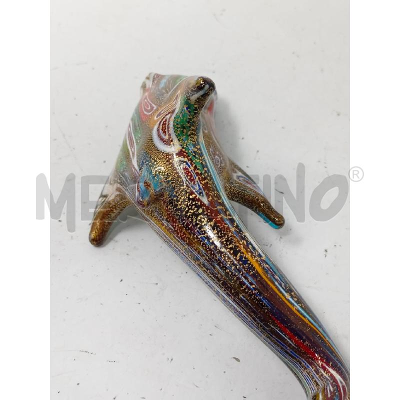 STATUETTA DELFINO VETRO SOFFIAT MURRINE INSERTI ORO | Mercatino dell'Usato Roma re di roma 4