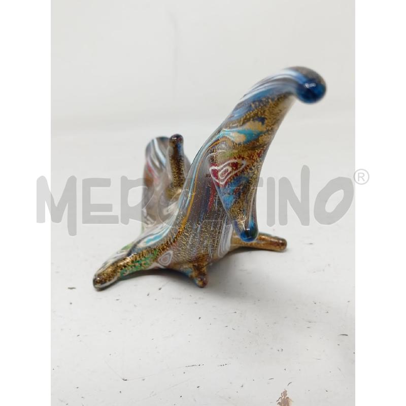 STATUETTA DELFINO VETRO SOFFIAT MURRINE INSERTI ORO | Mercatino dell'Usato Roma re di roma 5