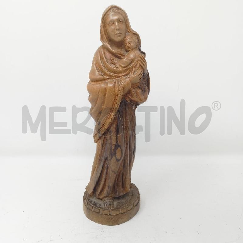 STATUETTA LEGNO MADONNA BAMBINO  | Mercatino dell'Usato Roma re di roma 1