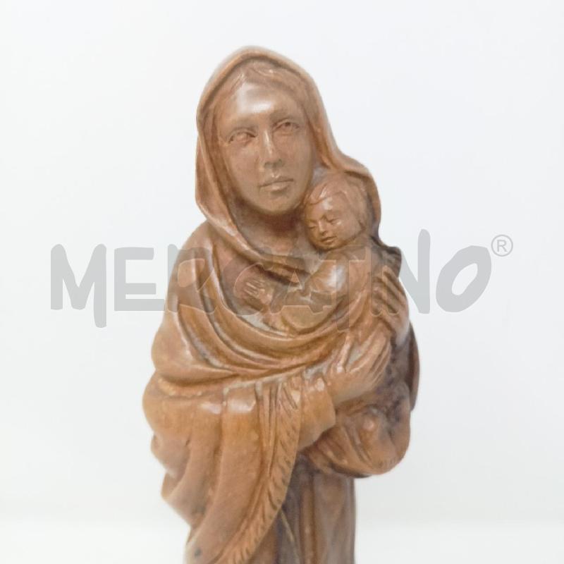 STATUETTA LEGNO MADONNA BAMBINO  | Mercatino dell'Usato Roma re di roma 2