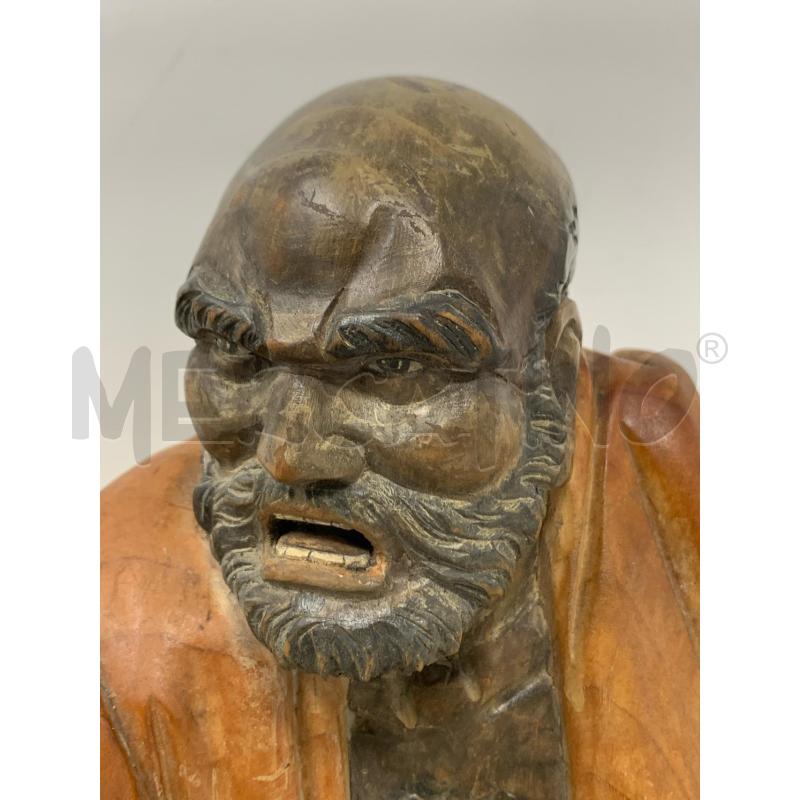 STATUETTA LEGNO PERSONAGGIO GIAPPONESE PUGNO | Mercatino dell'Usato Roma re di roma 2