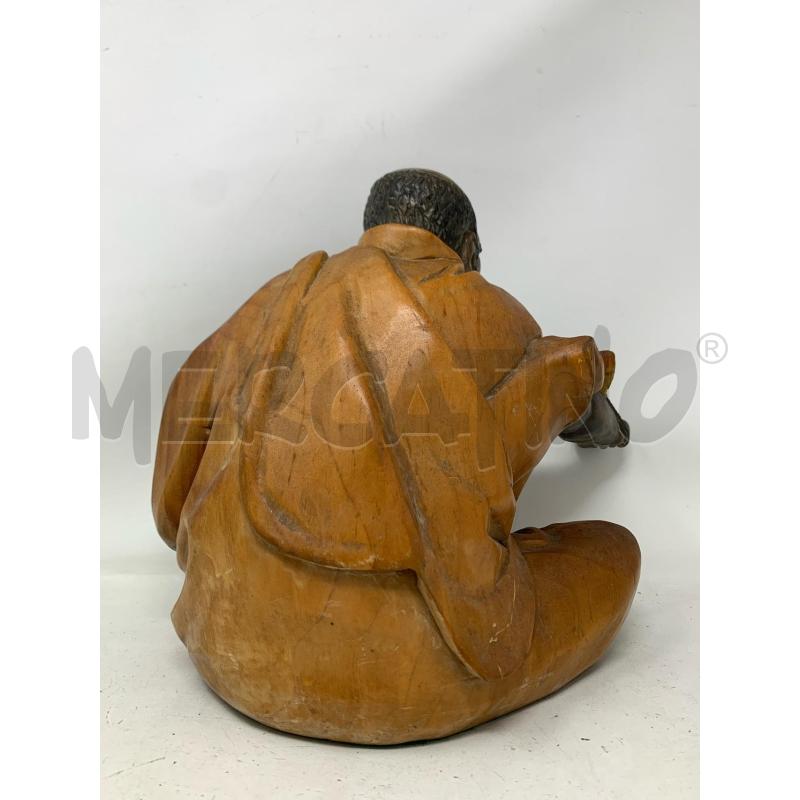 STATUETTA LEGNO PERSONAGGIO GIAPPONESE PUGNO | Mercatino dell'Usato Roma re di roma 4