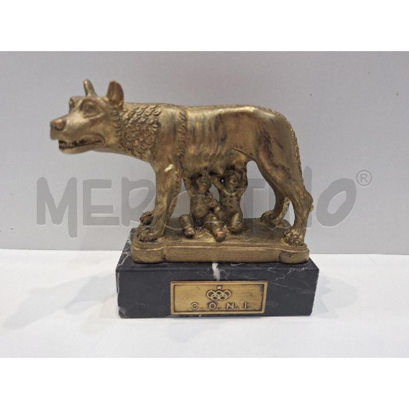 STATUETTA LUPA CAPITOLINA CONI BASE MARMO  | Mercatino dell'Usato Roma re di roma 1