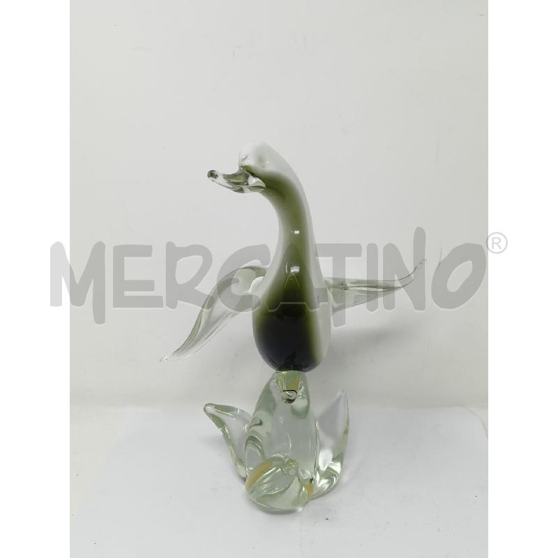 STATUETTA MURANO CIGNO BIANCO GRIGIO  | Mercatino dell'Usato Roma re di roma 1