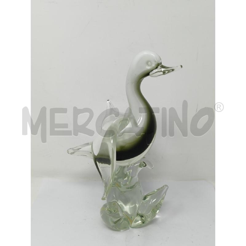 STATUETTA MURANO CIGNO BIANCO GRIGIO  | Mercatino dell'Usato Roma re di roma 2