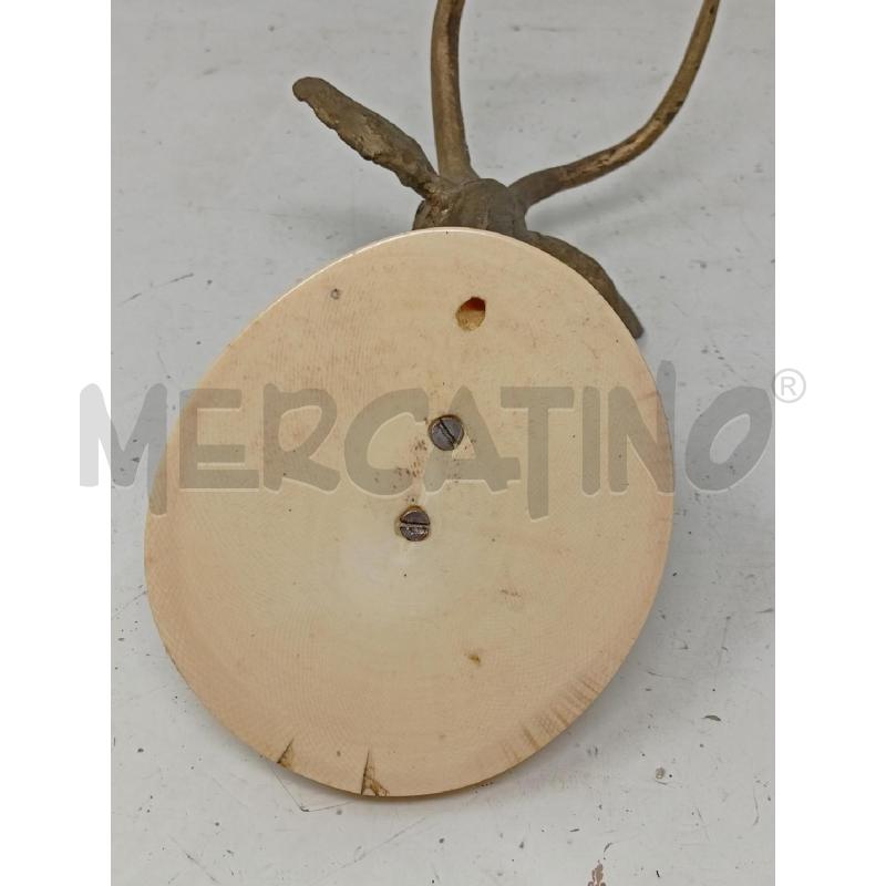 STATUETTA MURO TESTA ANTILOPE BRONZO BASE OSSO | Mercatino dell'Usato Roma re di roma 4