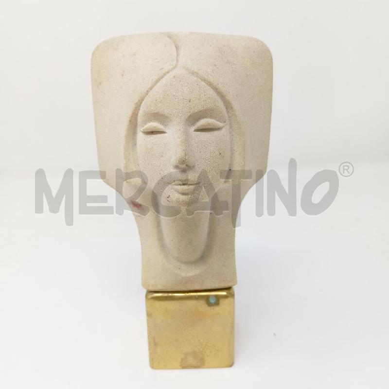 STATUETTA PIETRA BUSTO DONNA BASE ORO | Mercatino dell'Usato Roma re di roma 1