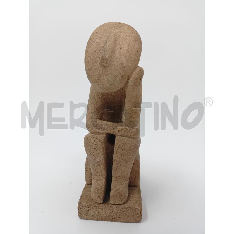 STATUETTA PIETRA PERSONAGGIO PREOCCUPATO | Mercatino dell'Usato Roma re di roma 2