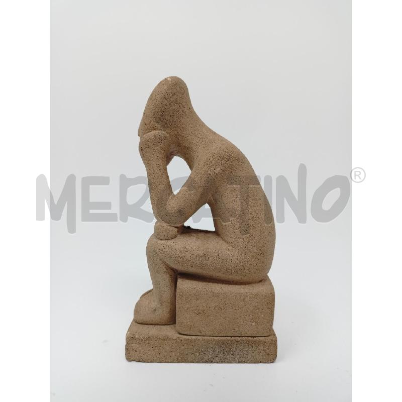 STATUETTA PIETRA PERSONAGGIO PREOCCUPATO | Mercatino dell'Usato Roma re di roma 3