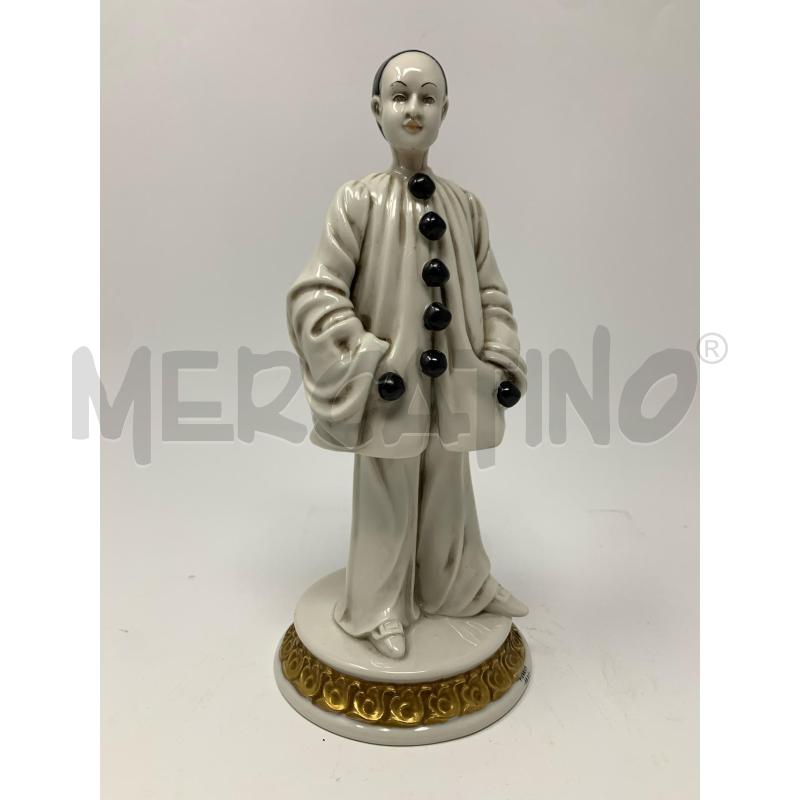 STATUETTA PORCELLANA C.VILLARI PIERROT | Mercatino dell'Usato Roma re di roma 1