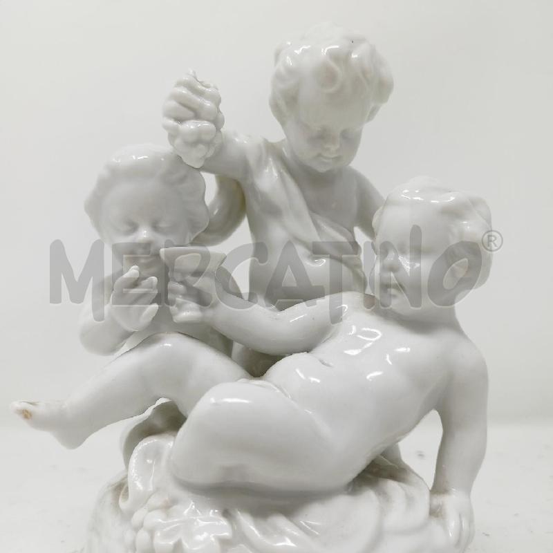 STATUETTA PORCELLANA CAPO DI MONTE TRE PUTTI | Mercatino dell'Usato Roma re di roma 4