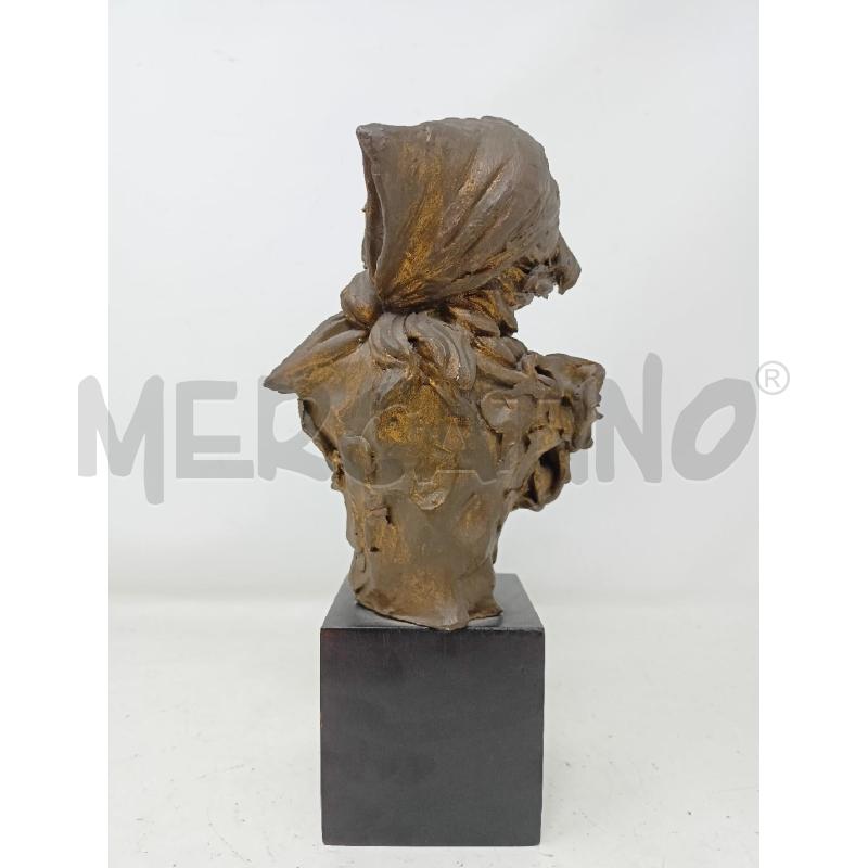 STATUETTA RESINA EFF BRONZO TESTA RAGAZZO BASE NERA | Mercatino dell'Usato Roma re di roma 4