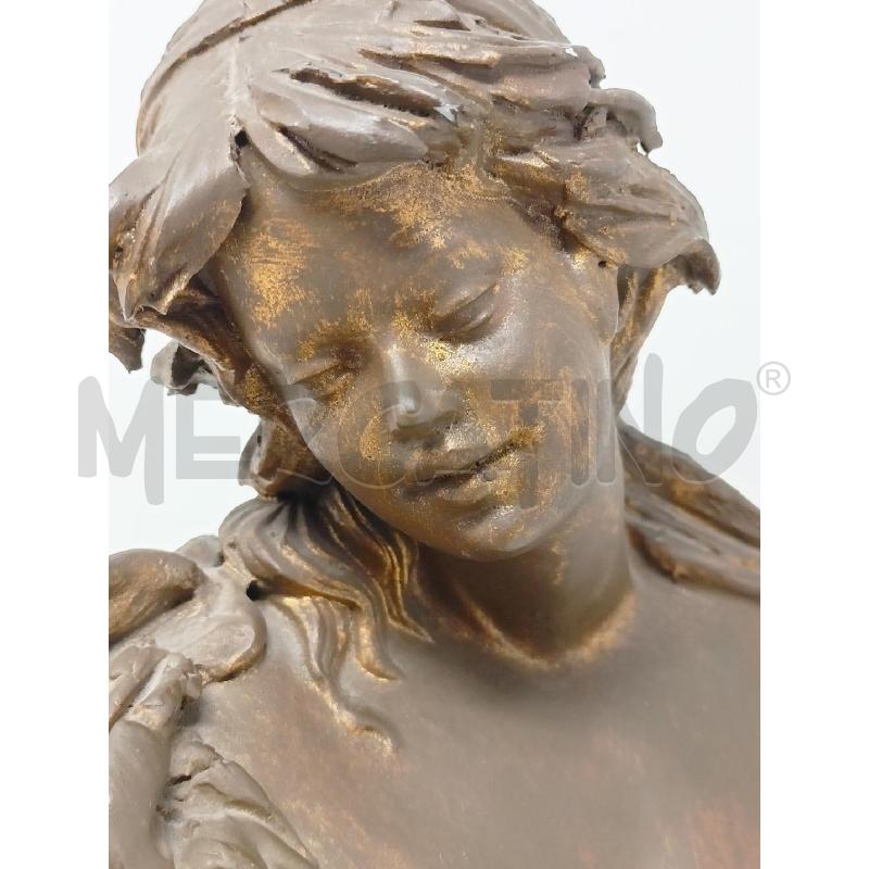STATUETTA RESINA EFF BRONZO TESTA RAGAZZO BASE NERA | Mercatino dell'Usato Roma re di roma 5