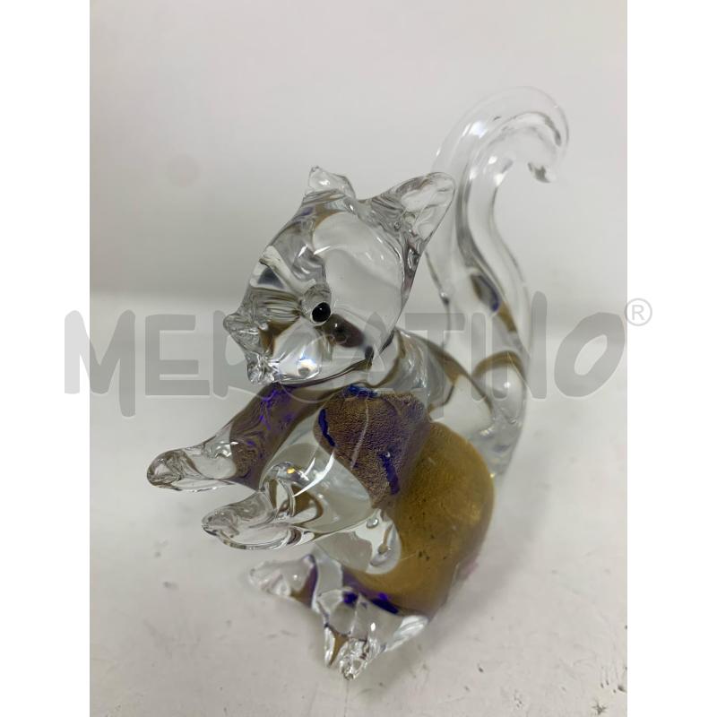 STATUETTA SCOIATTOLO VETRO MARQUITA MURANO INSERT ORO | Mercatino dell'Usato Roma re di roma 2
