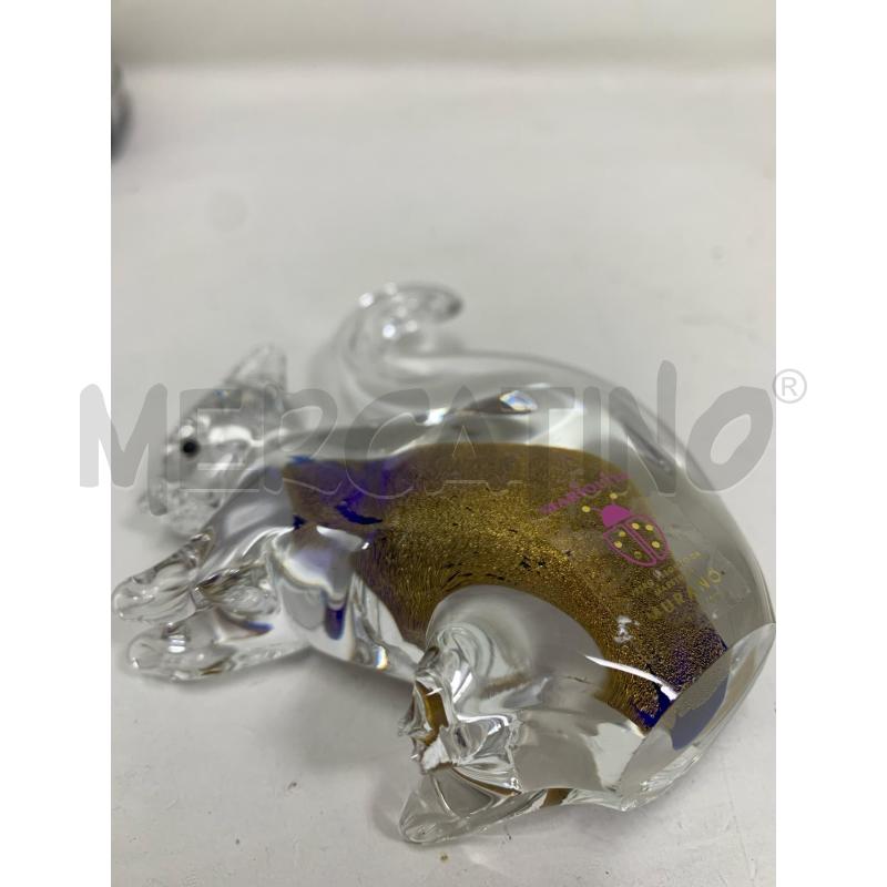 STATUETTA SCOIATTOLO VETRO MARQUITA MURANO INSERT ORO | Mercatino dell'Usato Roma re di roma 5
