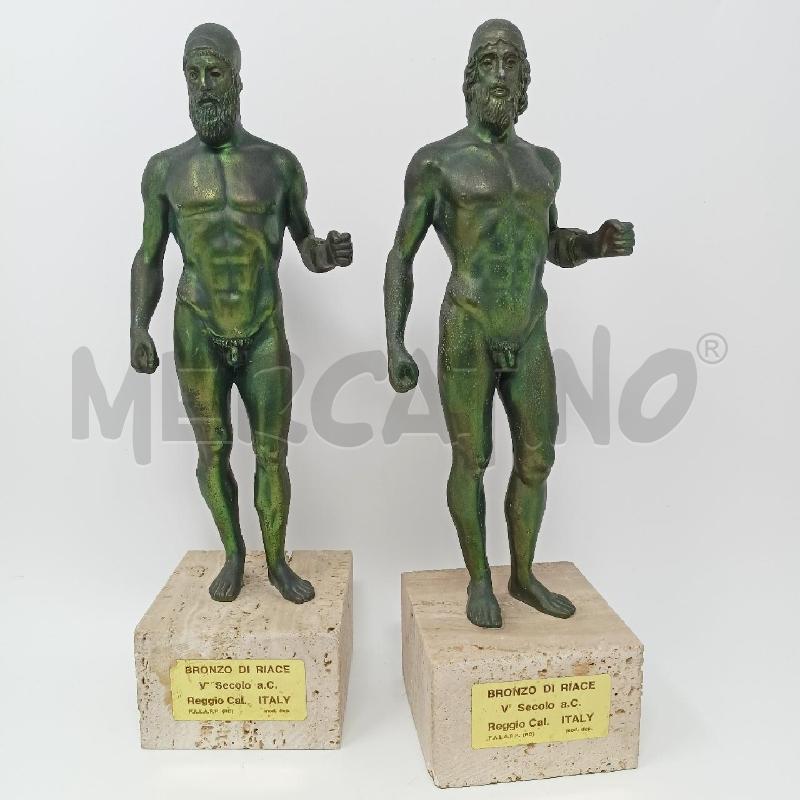 STATUETTE COPPIA BRONZI RIACE BASE MARMO | Mercatino dell'Usato Roma re di roma 1