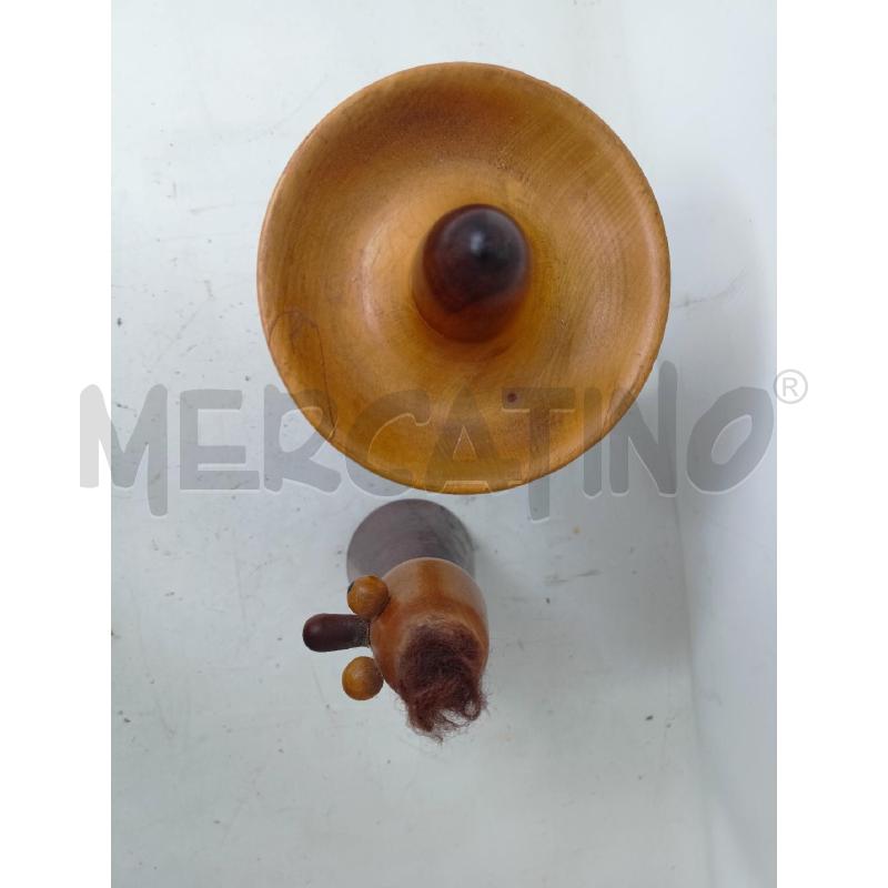 STATUETTE LEGNO OMINO CAPPELLO OMINO CAPELLI TRIANGOLARI  | Mercatino dell'Usato Roma re di roma 2