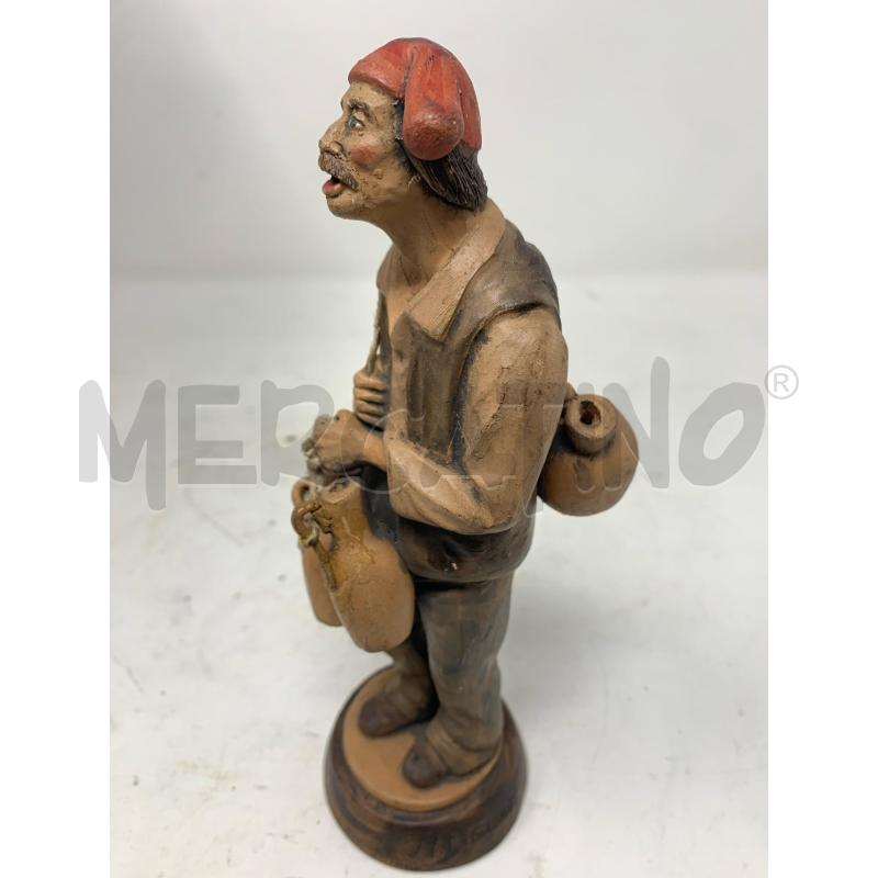 STATUINA TERRACPTTA PRESEPE ARTIGIANALE CAPPELLO ROSSO | Mercatino dell'Usato Roma re di roma 2