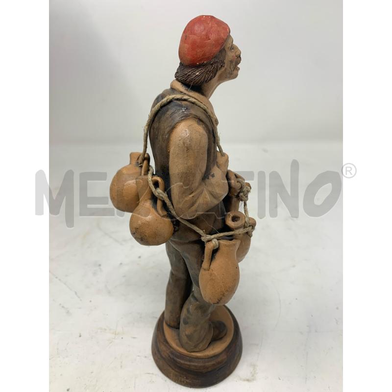 STATUINA TERRACPTTA PRESEPE ARTIGIANALE CAPPELLO ROSSO | Mercatino dell'Usato Roma re di roma 3