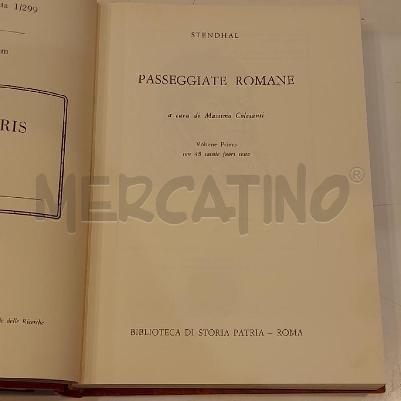 STENDHAL PASSEGGIATE ROMANE 2 VOLUMI BIBLIOTECA FIDES | Mercatino dell'Usato Roma re di roma 2