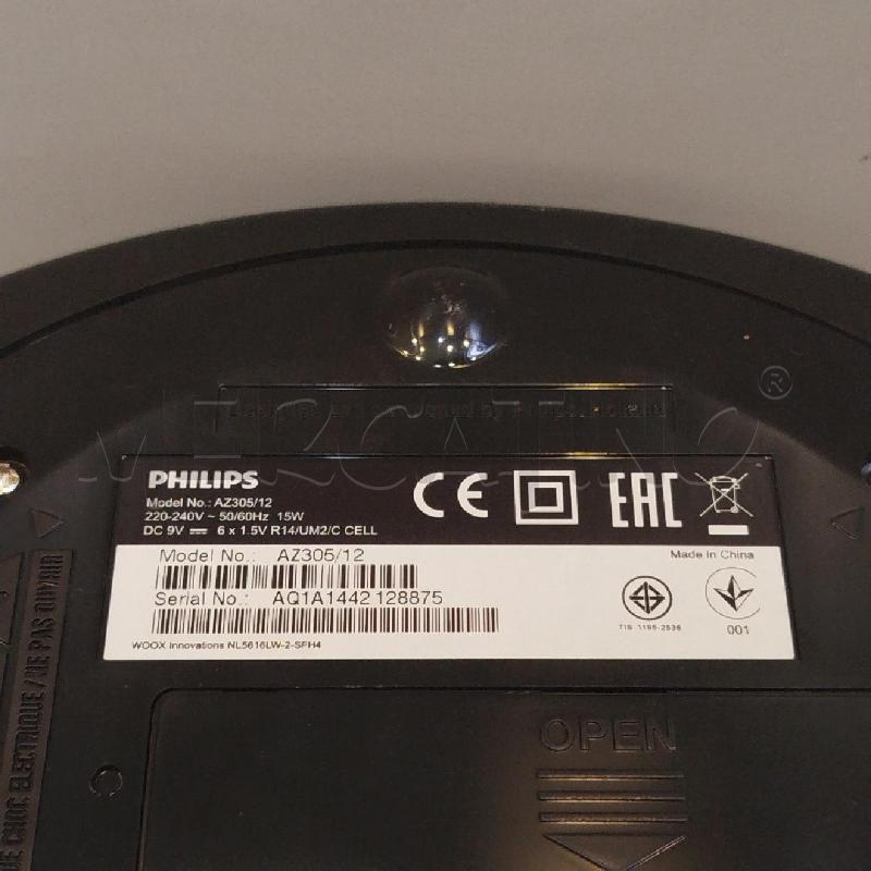STEREO CD PORTATILE PHILIPS  AZ305/12  | Mercatino dell'Usato Roma re di roma 5