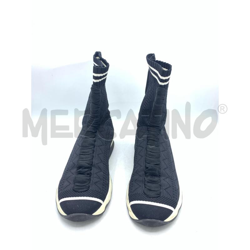 STIVALETTI DONNA FENDI BABBUCCIE  NERI RIGHE BIANC ELASTIC | Mercatino dell'Usato Roma re di roma 5
